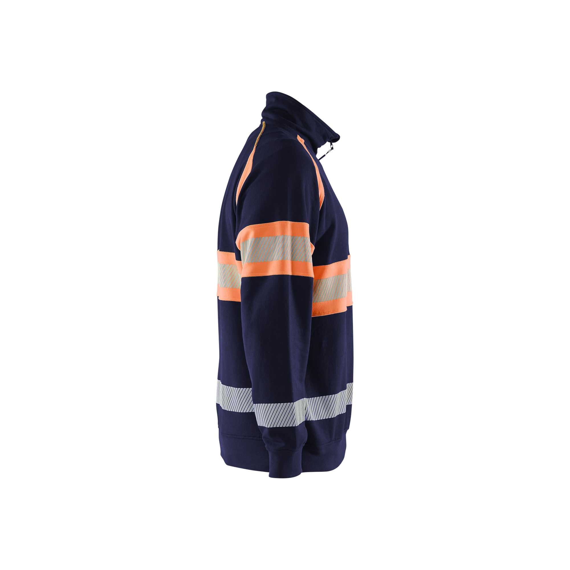 BLAKLADER 35531158 Hi Vis Sweater Hi Vis Reflective Half-zip Work Sweatshirt MEN - 100% Cotton